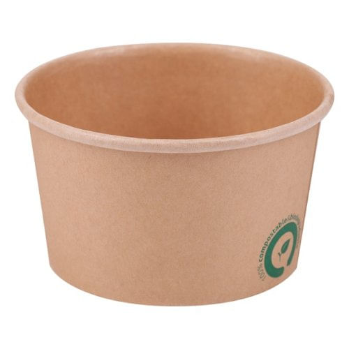 Bol salata biodegradabil din PLA si carton  300 mL, 50/set